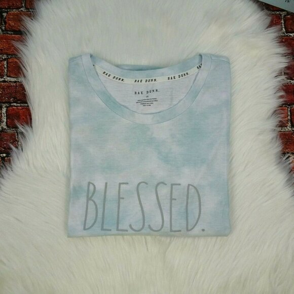 NWT Rae Dunn "BLESSED" Graphic Tee T-Shirt Tie-Dye Plus 1X - Picture 10 of 11